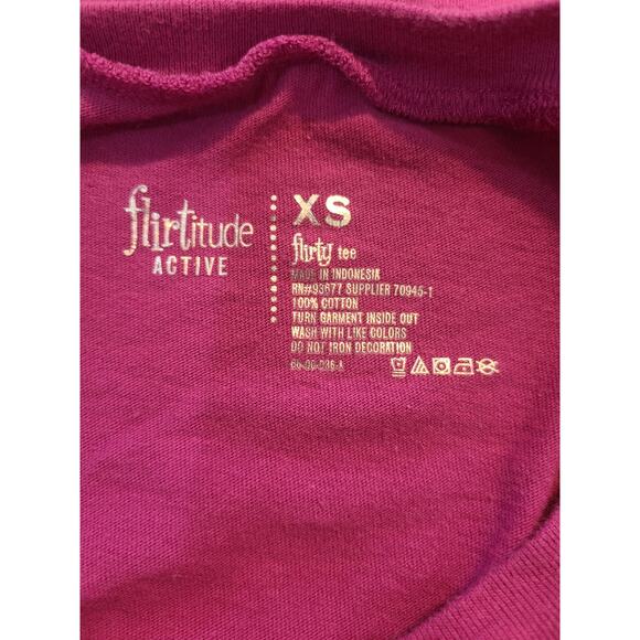 Flirtitude active xs women's purple tee - Picture 3 of 6